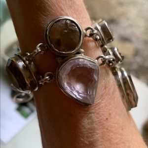 Sterling and mother of pearl bracelet